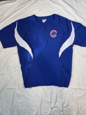 Teamwork Athletic Apparel Chicago Cubs Short Sleeve 1/4 Zip Size 2XL